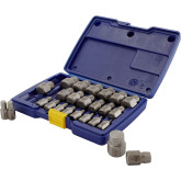 IRWIN HANSON 53227 Screw Extractor Set, Hex Head, Multi-Spline, 25 Pieces