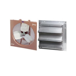 Jenny Products D2025-A20 Direct Drive Ventilation Fan, 1/4 HP with Shutter, 20" Blade