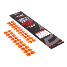 JTAPE 4002.6017 Parking Sensor Masking Discs, 18mm Diameter, Orange Polyest