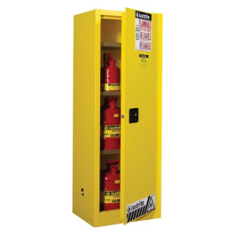 Justrite 892200 Sure-Grip EX Flammable Safety Cabinet, Steel, 22 Gallon Capacity, Yellow