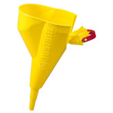 Justrite 11202Y Funnel for Steel Type I Safety Cans Only, 1 Gallon and Above, Polyethylene, Yellow