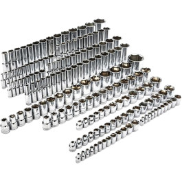 Gearwrench 89073 1/4", 3/8", and 1/2" Drive 6 Point SAE/Metric Standard and