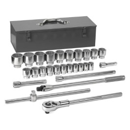 GearWrench 80880 3/4 Inch Drive 12-Point SAE Mechanics Tool Set, 27-Piece