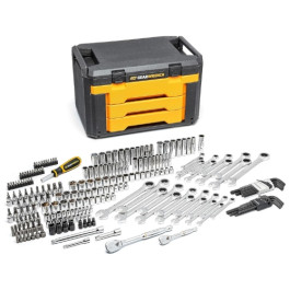 Gearwrench 80944 Mechanics Tool Set, 3 Drawer Storage Box, 232 Piece