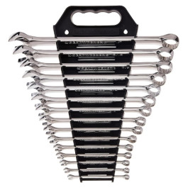 Gearwrench 81901 Long Pattern Combination Wrench Set, SAE, 12 Point, Wrench Rack, 15 Piece