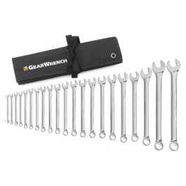 Gearwrench 81916 Combination Wrench Set, Long Pattern, Metric, 12 Point, 22 Piece