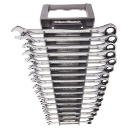 Gearwrench 85099 XL Ratcheting Combination Wrench Set, Metric, 72 Tooth, 12 Point, 16 Piece