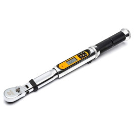 Gearwrench 85195 Electronic Torque Wrench with Angle, 3/8 Inch Drive, 120XP, Flex Head, 10-100 ft-lb