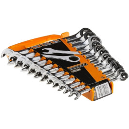 Gearwrench 85597 Open End Ratcheting Combination Wrench Set, Metric, 72 Tooth 12 Point, 12 Piece