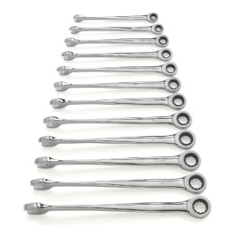 Gearwrench 85888 XL X-Beam Ratcheting Combination Wrench Set, Metric, 72 Tooth, 12 Point, 12 Piece