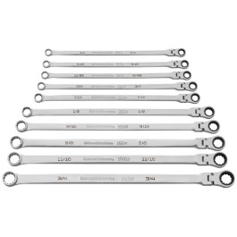 Gearwrench 86142 120XP Universal Spline XL Flex Head GearBox Ratcheting Wrench Set, SAE, 10 Piece