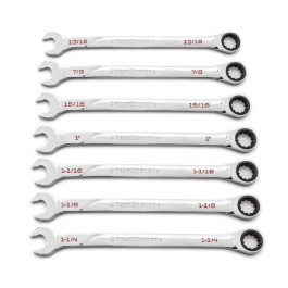 Gearwrench 86452 120XP Universal Spline XL Ratcheting Combination Wrench Set, SAE, 7 Piece
