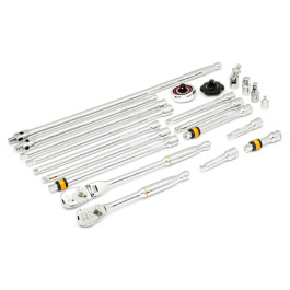 Gearwrench 86521 Ratchet and Drive Tool Set, Foam Storage Tray, 21 Piece, 3/8 Inch, 90 Tooth