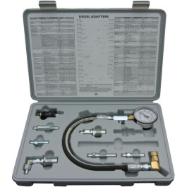 Lang TU-15-51 Diesel Engine Compression Tester Kit, Includes Adapters 1A Through 7