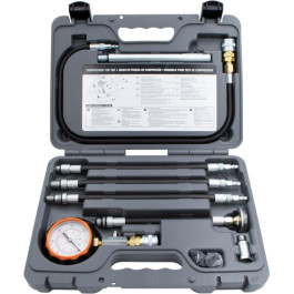Lang TU-30A Compression Tester Set, Gasoline Engine Testing Kit with Adapters and Gauge