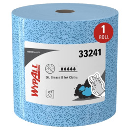 Kimberly-Clark 33241 WypAll Oil, Grease and Ink Cloths Jumbo Roll, Blue 12.