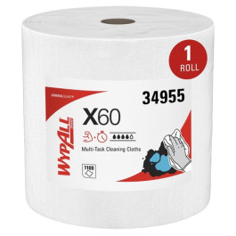 Kimberly-Clark 34955 WypAll GeneralClean X60 Multi-Task Cleaning Cloths Jum