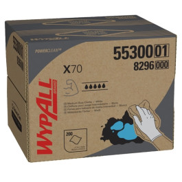Kimberly-Clark 55300 WypAll PowerClean X70 Medium Duty Cloths Brag Box, Whi