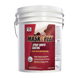 Klean-Strip Mask & Peel CMP229 Peelable Spray Booth Coating, 4.75 gal, Thick Liquid, Bright White, Peelable