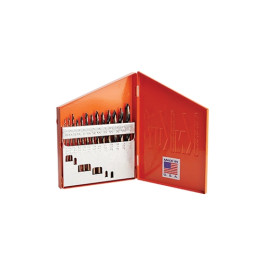 KnKut 13KK10 13 Piece Mechanics Length Step Point Drill Bit Set, 1/16" to 1