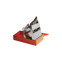 KnKut 21KK10 21 Piece Mechanics Length Step Point Drill Bit Set, 1/16" to 3