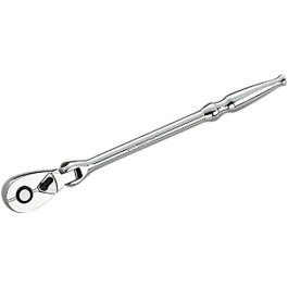 NEPROS BR2FL 1/4" Drive Long Flex Head Ratchet Handle, 36-Tooth, 10 Degree