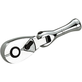 NEPROS BR2FS 1/4" Drive Short Flex Head Ratchet Handle, 36-Tooth, 10 Degree