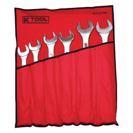 K-Tool International 41006 Jumbo Combination Wrench Set, Raised Panel, SAE 1-3/8 to 2 inch, 6 Piece