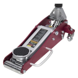 K-Tool International 63094 Aluminum Racing Floor Jack, 1.5 Ton, Dual Pump, Lift Range 3-5/8 to 14-1/4 Inches, Red/Silver