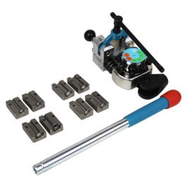 K-Tool International 70084 Automotive Brake Line Flaring Tool Set, 37 Degree, Vise Mounted Turret, T Handle Clamp, Single Double and Bubble Flares, 3/16 to 3/8 Inch Tubing