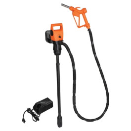 K-Tool International 72215 Electric Drum Pump, 19.2V Rechargeable Battery, Telescoping Tube, 7.4 GPM, 410 Liters per Charge, DEF Diesel Water Oil, 2 Inch Bung