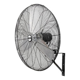 K-Tool International 77731 30 Inch Non Oscillating Wall Mount Industrial Fan, 3 Speed Motor, 7930 Max CFM, 6 Foot Power Cord, Black