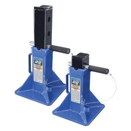 K-Tool International HD61222 Automotive Jack Stands, 22 Ton, Pin Style, Adjustable Height 11.875 to 19.75 inch, V Shaped Saddle, Pair