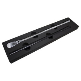 K-Tool International XD3SSR Super Strong Flex Head Ratchet, 1/2 Inch Drive, 72 Tooth, 5 Degree Swing Arc, 44.3 Inch Overall Length, 2 Piece Set