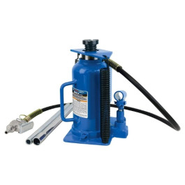 K-Tool International XD63228 20 Ton Air Hydraulic Bottle Jack, 10.43 to 19.88 Inch Lift Range, Load Limiting and Bypass Valves