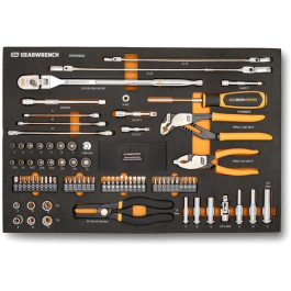 Gearwrench GWMSMBS02 120XP Automotive Tool Set in Foam Storage Tray, SAE/Me