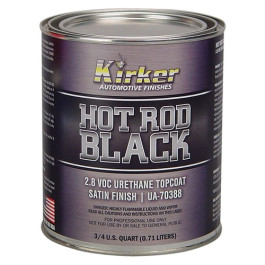 Kirker Automotive Finishes UA70388-4 Hot Rod Black Acrylic Urethane Topcoat