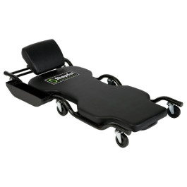 ShopSol 1010242 Heavy Duty Automotive Creeper with Adjustable Headrest, 450 Pound Capacity, Six 3 Inch Casters, 1.5 Inch Ground Clearance