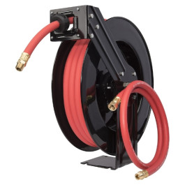 Legacy Manufacturing L8641 Workforce Retractable Open Face Air/Water Hose Reel, 1/2 inch ID x 50 feet, 300 psi  Legacy Manufacturing L8641 Workforce Retractable Open Face Air/Water Hose Reel, 1/2 inch ID x 50 feet, 300 psi