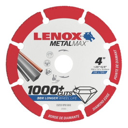Lenox 1972920 METALMAX Diamond Edge Cutoff Wheel, 4" Diameter, 5/8" Arbor,