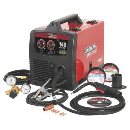 Lincoln Electric Welders K2697-1 Easy MIG 140 Wire Feed Welder, 120 Volt Input, 30 to 140 Amp Output, MIG and Flux Cored, Spool Gun Ready