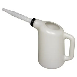 Lisle 19732 Oil Dispenser, 6 quart capacity, translucent polyethylene, flexible 8" white spout