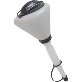 Lisle 19832 Plastic Funnel with Lid and Spout Cap, 1.6 Quart Capacity, Polypropylene, Translucent
