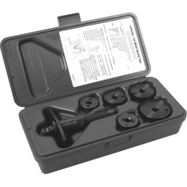 Lisle 25000 Rear Disc Brake Caliper Tool, For Rotating Brake Pistons, 5 Adapters