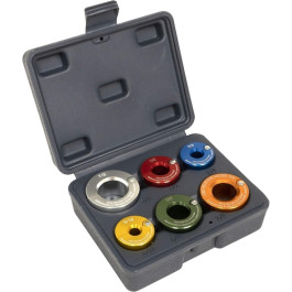 Lisle 35800 Aluminum Disconnect Set, 6 Piece, Anodized Aluminum, Air Conditioning and Fuel Line Coupling Tools