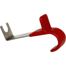 Lisle 37370 Glow Plug Harness Puller, Stainless Steel, Textured Red Vinyl Grip