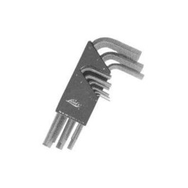 Lisle 42300 Metric Hex Key Set, Heat Treated Alloy Steel, Short Arm, 1.5 mm to 10 mm, 9 Piece Set