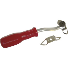 Lisle 48600 Offset Windshield Locking Strip Tool, Steel, Offset Handle, Swivel Double Ended Tips