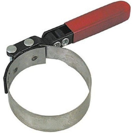 Lisle 53500 Standard Swivel Grip Oil Filter Wrench, 3-1/2 to 3-7/8 Inch Range, Stainless Band, Red