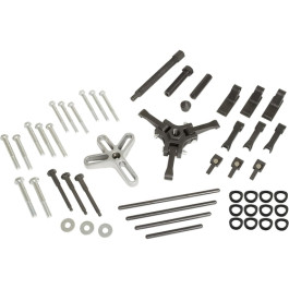 Lisle 54810 Master Harmonic Balancer Puller Kit, Standard Puller, 51450 Damper Pulley Puller, Camaro And Hemi Jaw Sets